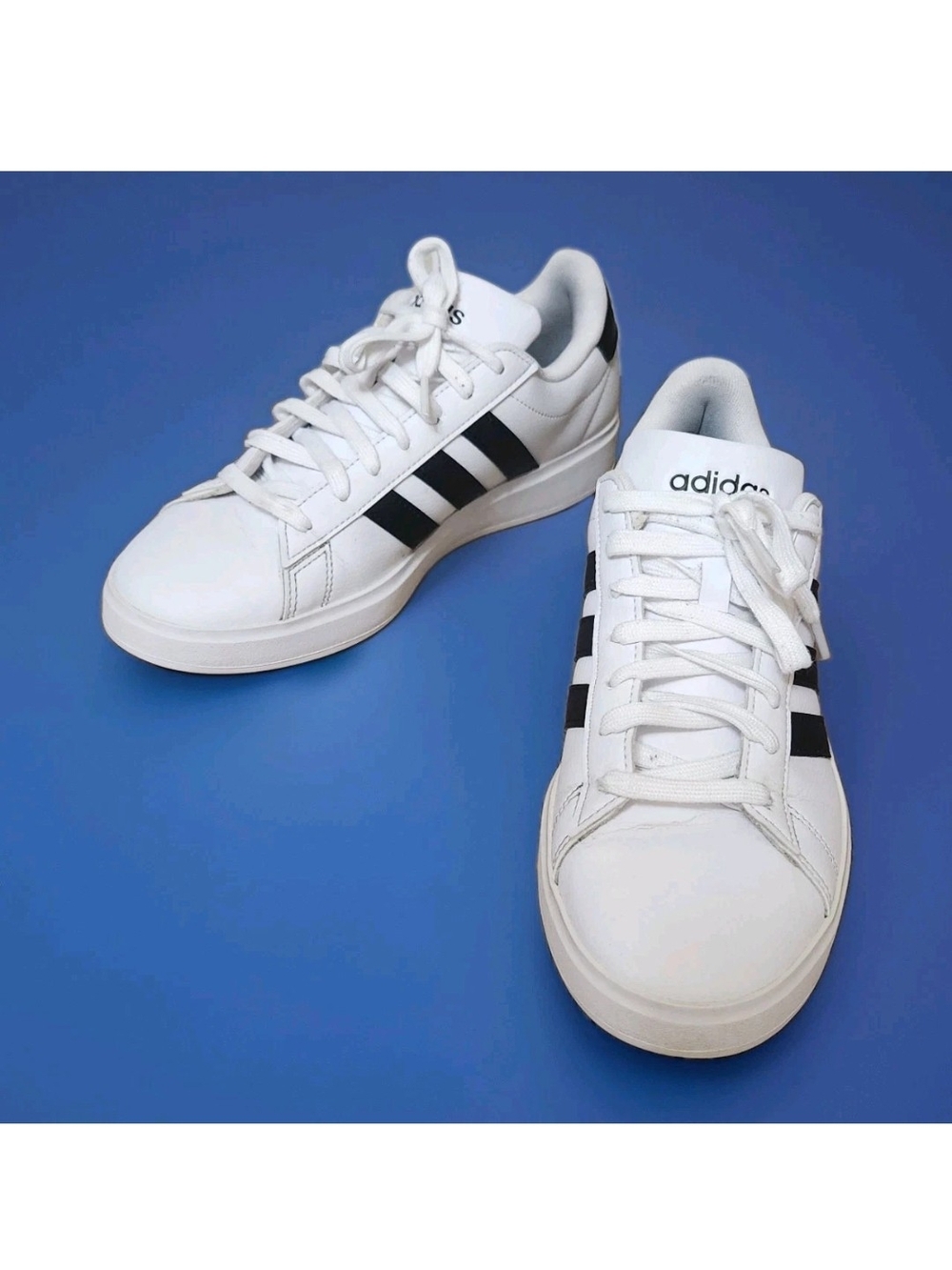 Adidas Grand Court 2.0 Sneakers 8 White Black GW1294 Cloud Classic Athletic - Picture 10 of 12